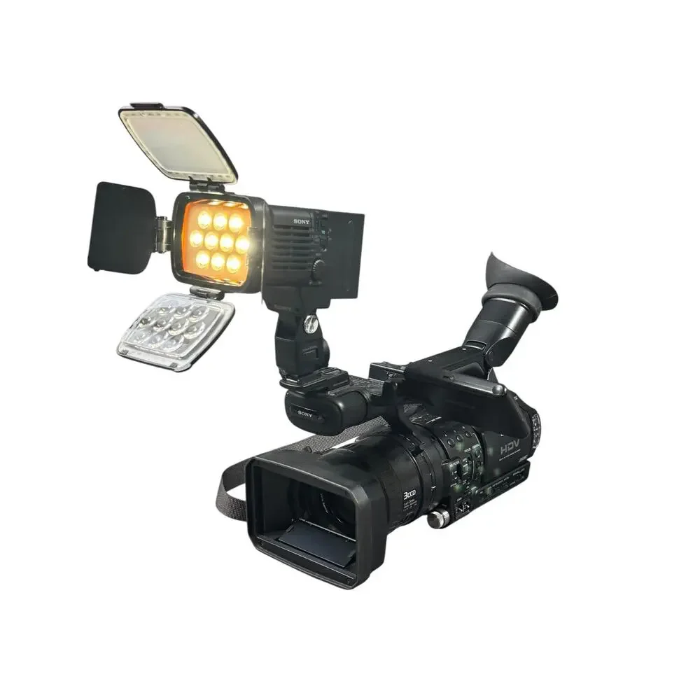 Sony HVR-Z1U 3CCD HDV Camcorder Video Camera HD & HVL-LBP Light